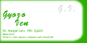 gyozo ven business card