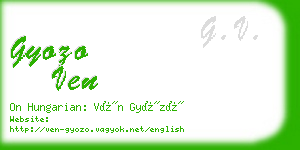 gyozo ven business card